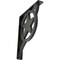 Ekena Millwork Austin Wrought Iron Bracket, (Triple center brace), Antiqued Silver 2"W x 12"D x 15"H BKTM02X12X15TAUASV - alternate 1
